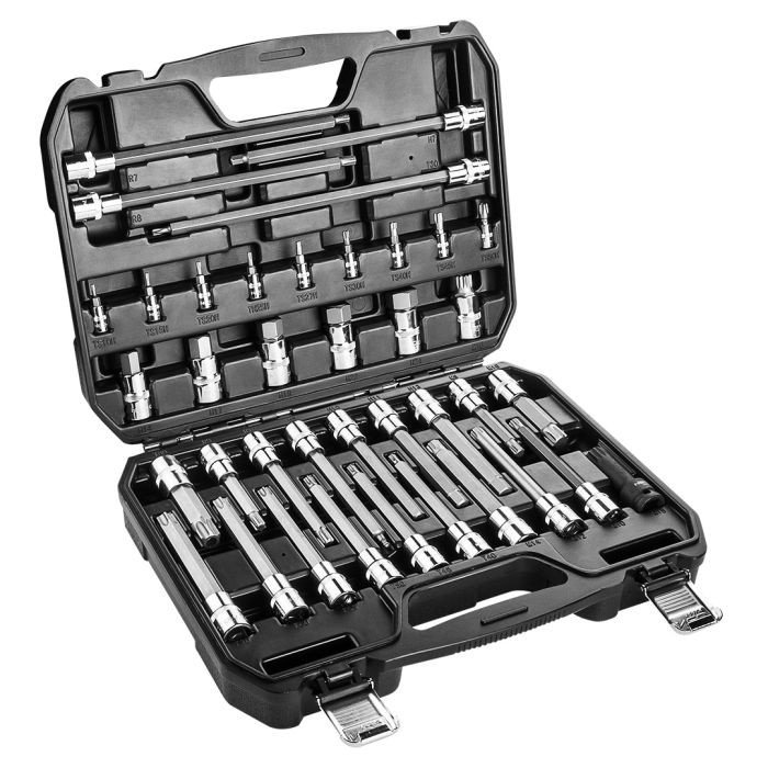 Set tubulare cu bit Torx scurt si lung 1 2 set 38pcs