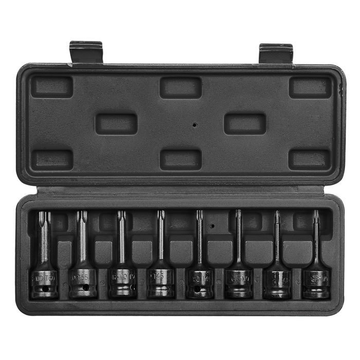 Set tubulare impact, Torx, 8 piese, CrMo, 1 2