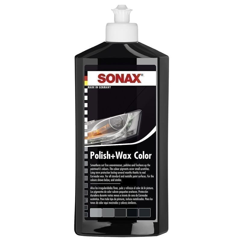 SONAX PolishandWax NanoPro pentru culoarea neagra 250 ml, cod 296141