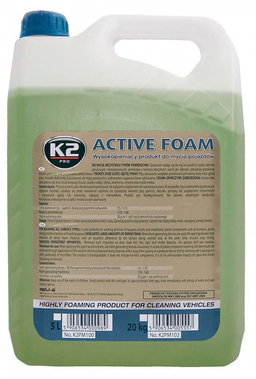 Spuma activa pentru spalare K2 5KG