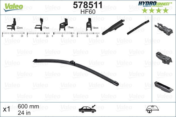 Stergator Valeo HydroConnect 60 cm