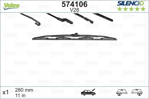 Stergator Valeo Silencio 280 mm