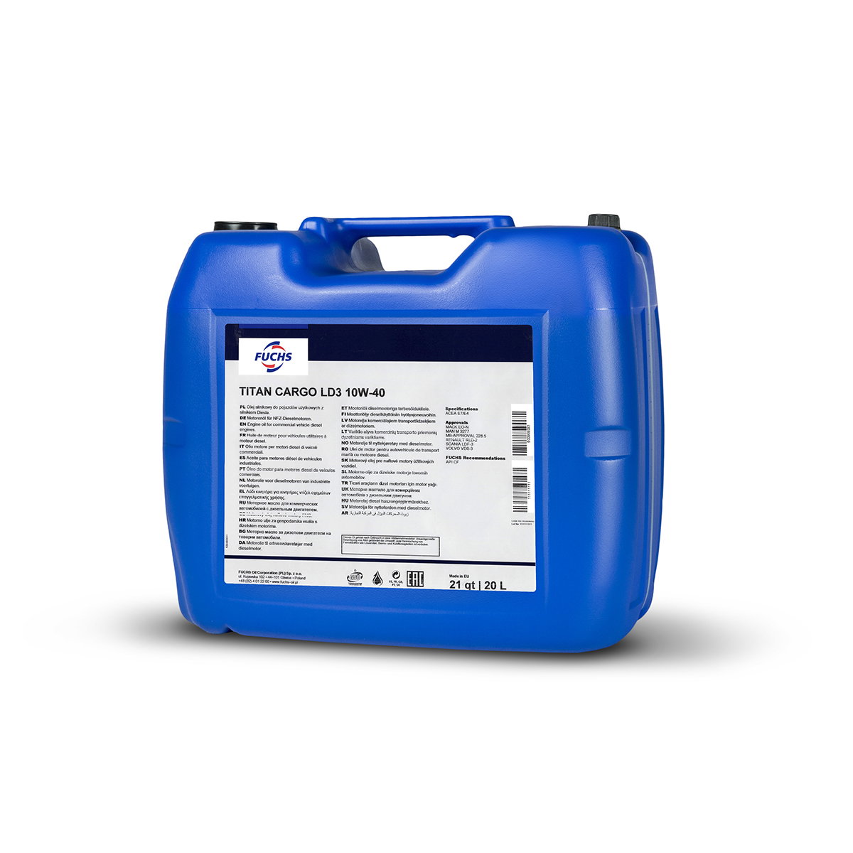 Ulei motor Fuchs Titan Cargo LD3 Evo 10W40 20L