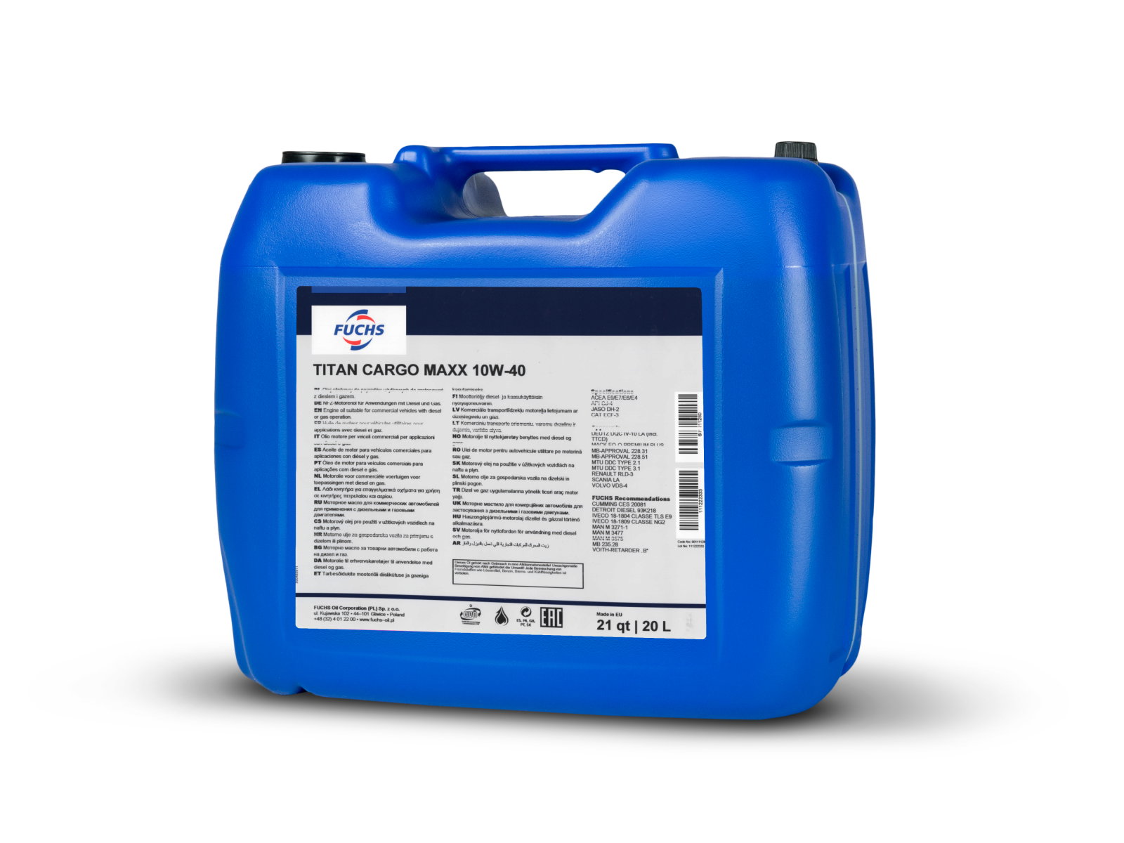 Ulei motor Fuchs Titan Cargo Max II 10W40 20L