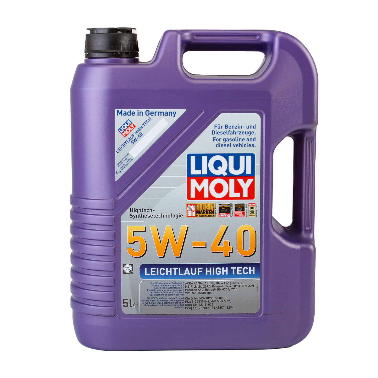 Ulei motor Liqui Moly Leichtlauf High Tech 5W40 (3864) (2328) 5L