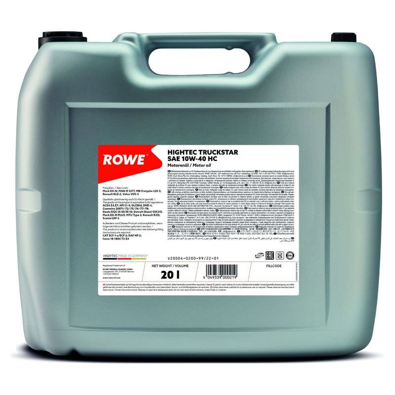 Ulei motor Rowe HighTec TruckStar HC 10W40 20L