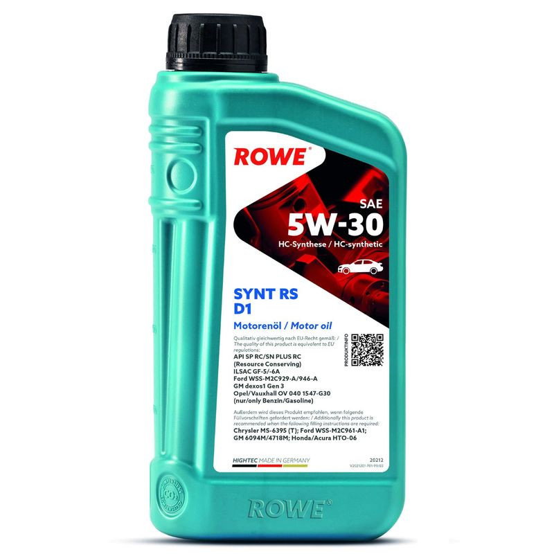 ULEI MOTOR TURISME ROWE HIGHTEC SYNT RS D1 SAE 5W30 1L