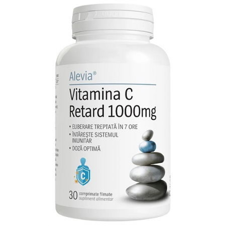 SUPLIMENTE VITAMINE ȘI MINERALE - ALEVIA VITAMINA C RETARD 1000 MG 30 CPS