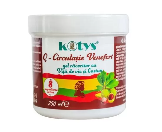 CREME ANTIINFLAMATOARE-CIRCULAȚIE - KOTYS GEL CIRCULATIE VENOASA 250 ML