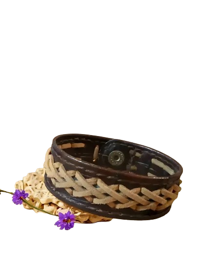 Bratara de Piele Naturala Emira Brown frontala [1]