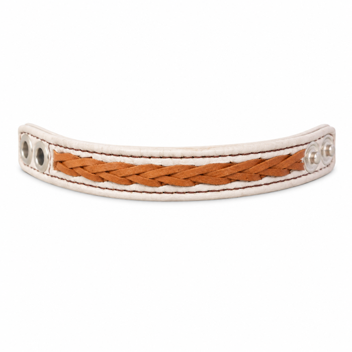Brățară Handmade Piele Naturală Bej Light Croco [1]