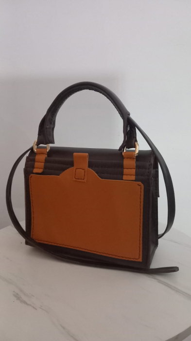 Dark Caramel — Geantă Handmade Piele Naturală Maro Ciocolatiu [6]