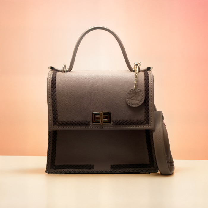 Geanta Ceyda din piele naturala Beige Choco [2]