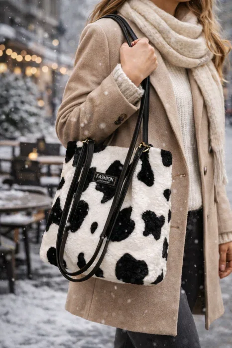 Geanta dama blana animal print [5]