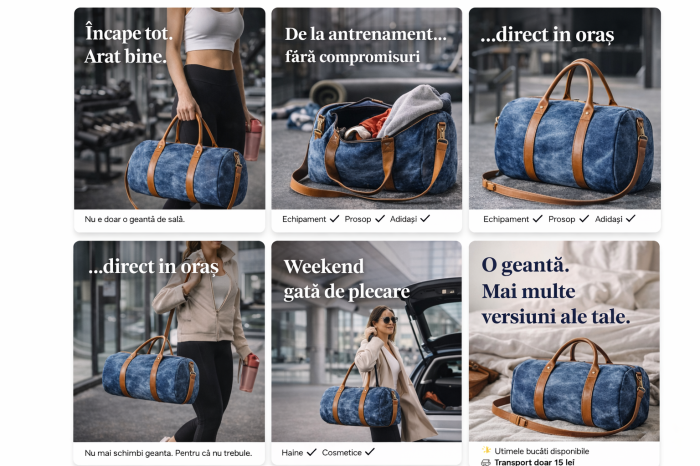 Geanta de voiaj,textil denim [4]