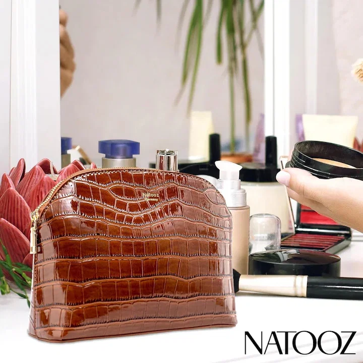 Geanta de Cosmetice , Piele ecologica Maro [3]