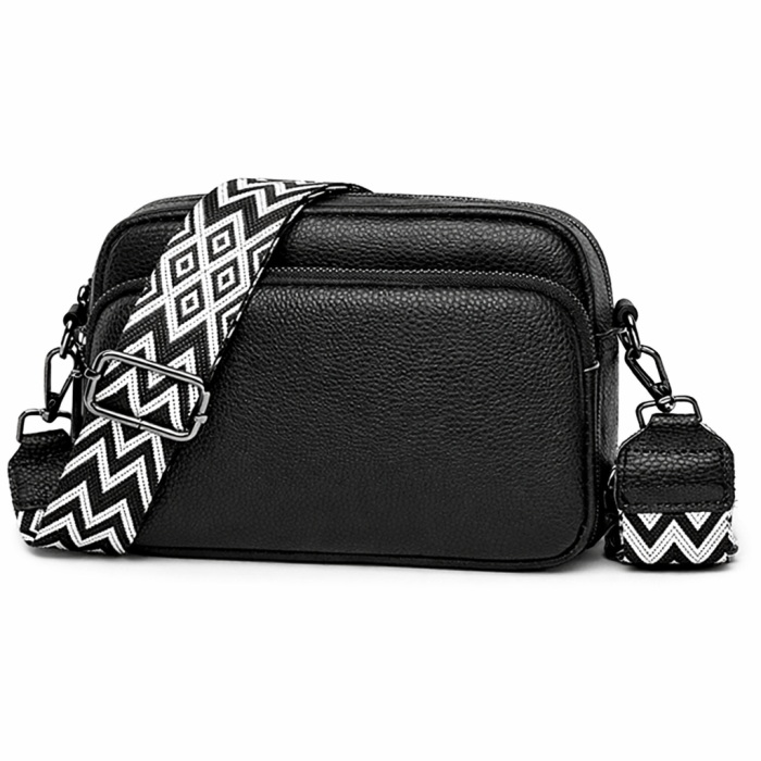 Geanta de Dama din Piele Naturala Neagra – Sofia Crossbody [1]