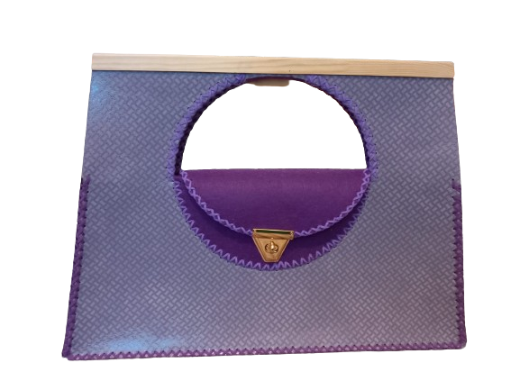 Geanta Laptop Purple Moon, 2 Compartimente, Handmade [4]