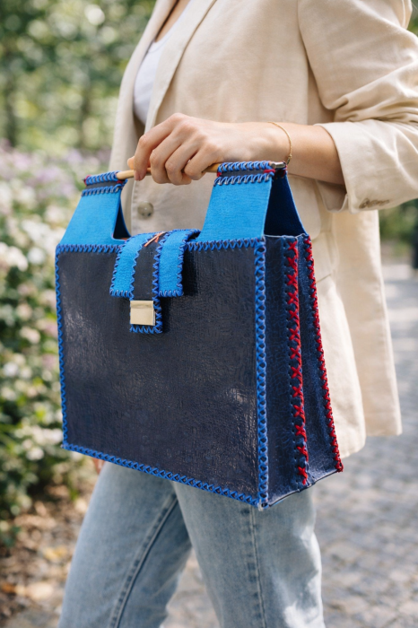 Geanta de Laptop Piele Blue Team [2]