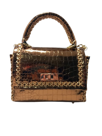 Geanta de Mana Aleyna Argintie, piele naturala [8]