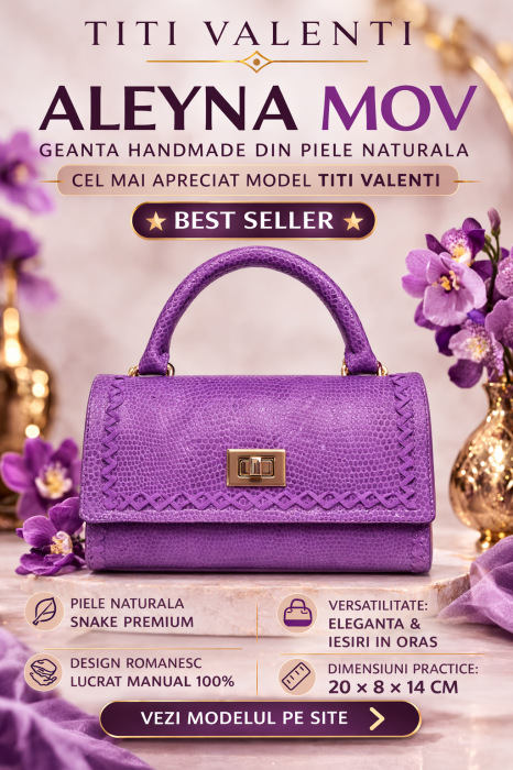 Geanta de Piele Aleyna Mov [3]