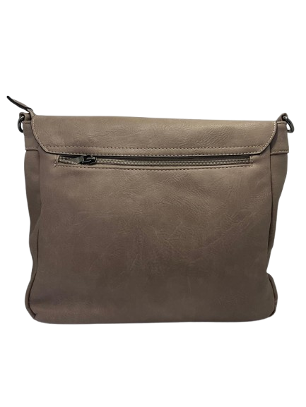 Geanta de Piele Eco Grey Zip [5]