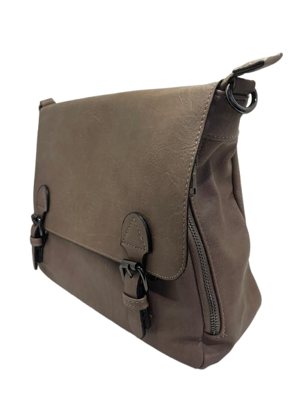 Geanta de Piele Eco Grey Zip [4]