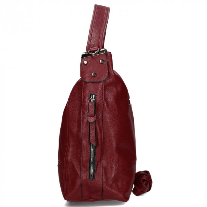 Geanta de Piele Ecologică Burgundy Grace [5]