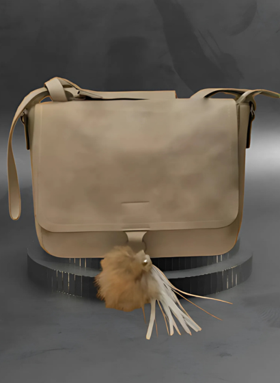Geanta de Piele Ecologică Clara Beige Nisipiu [1]