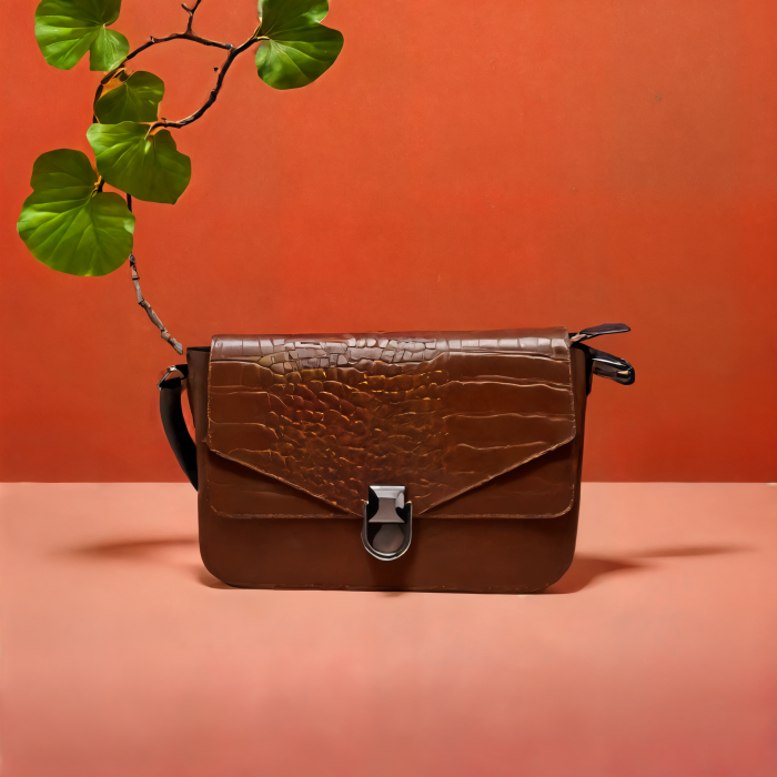 Geantă de Umar Croco Brown [2]