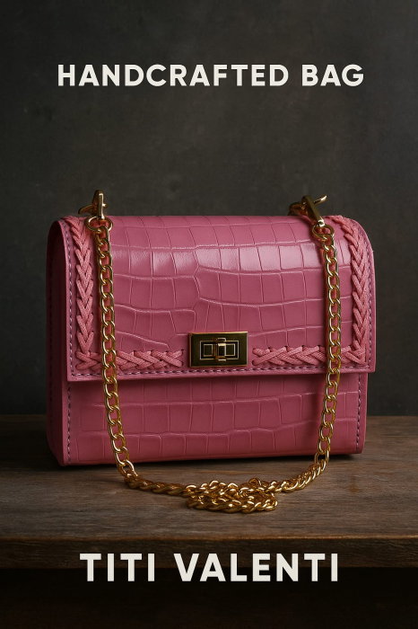 Geanta de umar Piele Mini Pink Mary [2]