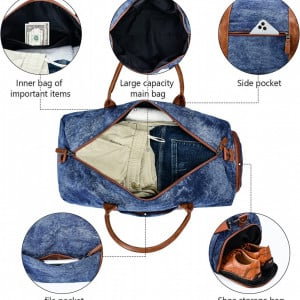 Geanta de voiaj,textil denim [6]