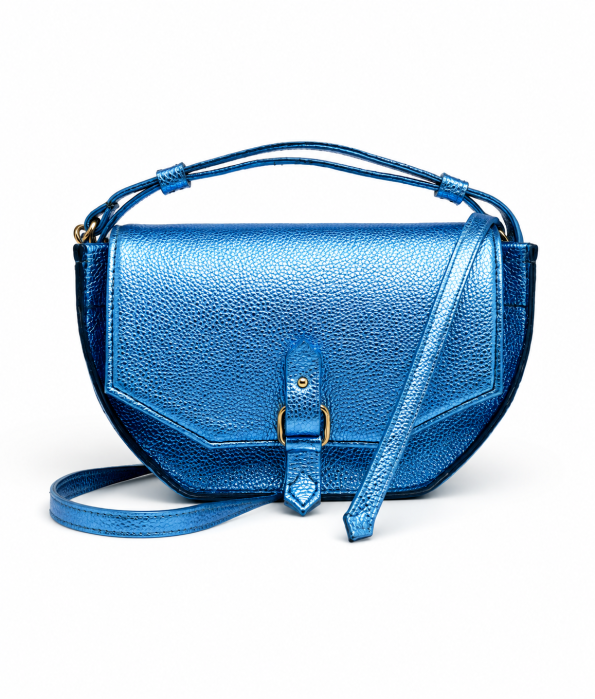 Geantă Handmade Piele Naturală Electric Blue [1]