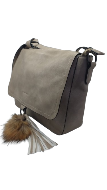 Geanta de Piele Ecologică Clara Beige Nisipiu [3]