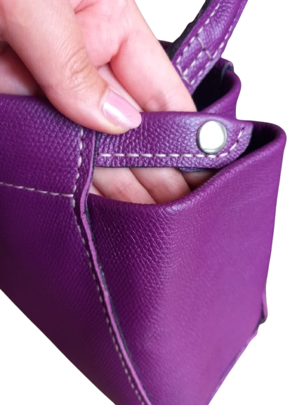 Geanta Dilara Purple din Piele Naturala Lucrata Manual [7]