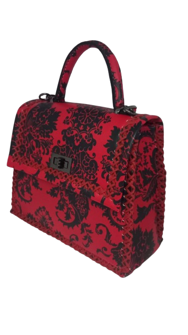 Geanta Dama piele naturala, Trapez Red Velvet Ceyda [5]