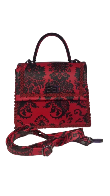 Geanta Dama piele naturala, Trapez Red Velvet Ceyda [7]