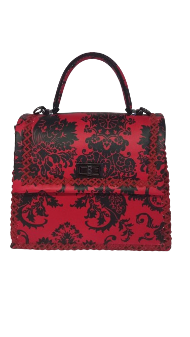 Geanta Dama piele naturala, Trapez Red Velvet Ceyda [4]