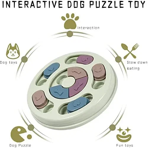 Jucarie Hranitoare Interactiva pentru Caini – Puzzle Multicolor [2]