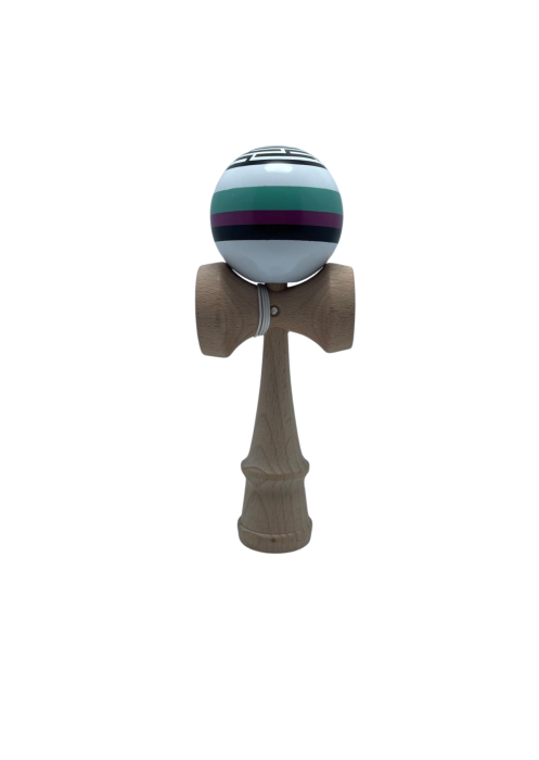 Kendama X Originala Profesionala Flippy 18 cm, Rubber cu Dungi [2]