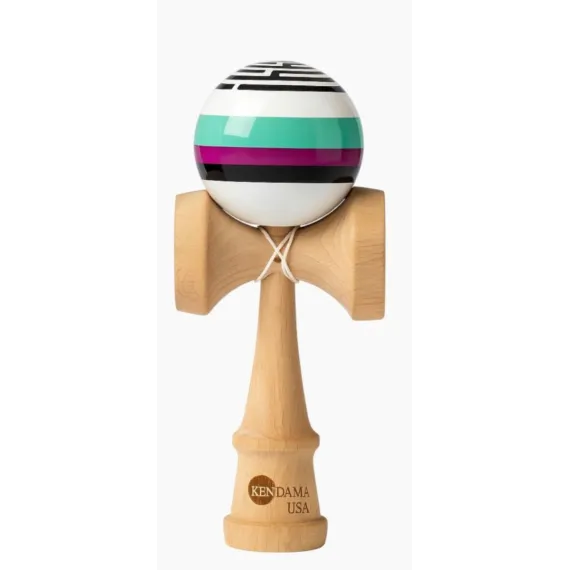 Kendama X Originala Profesionala Flippy 18 cm, Rubber cu Dungi [5]