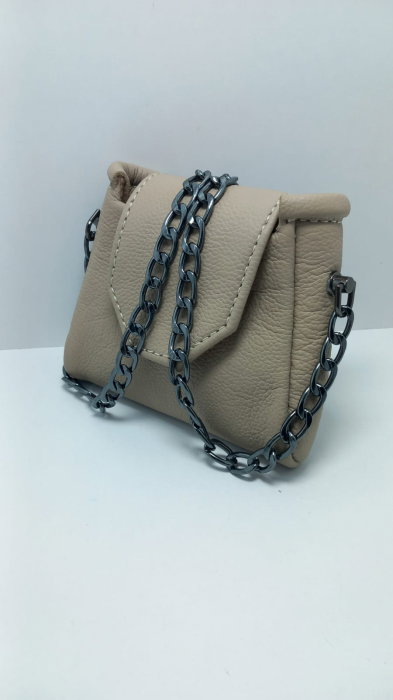 Mini Geantă Handmade Piele Naturală Sandy Pearl [6]