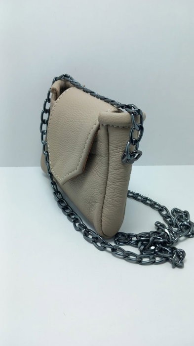 Mini Geantă Handmade Piele Naturală Sandy Pearl [8]