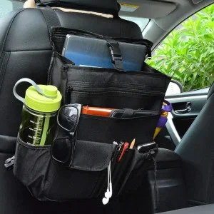 Organizator auto negru multifuncțional 44x14x30 cm – vedere frontală [5]