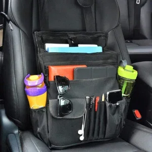 Organizator auto negru multifuncțional 44x14x30 cm – vedere frontală [4]
