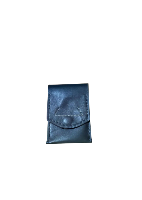 Portcard cu 3 locuri, handmade, piele naturala alb-negru [1]
