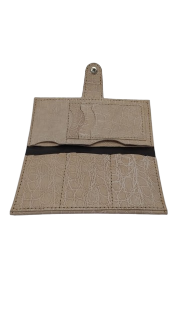 Portofel de Piele Lady Croco Beige [6]