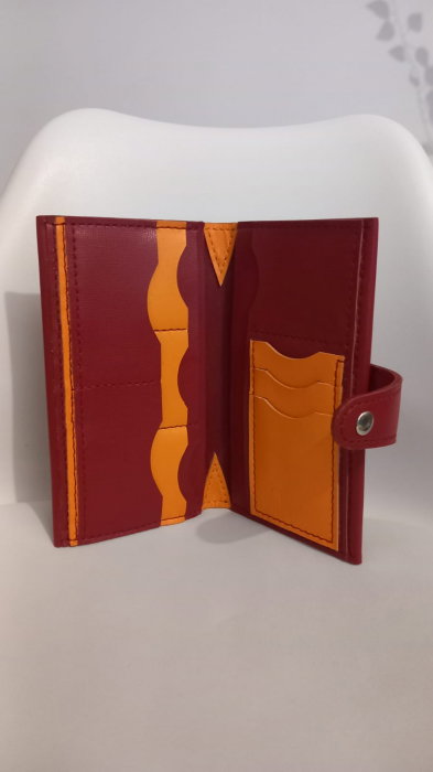 Portofel de Piele Lady Red-Orange [4]