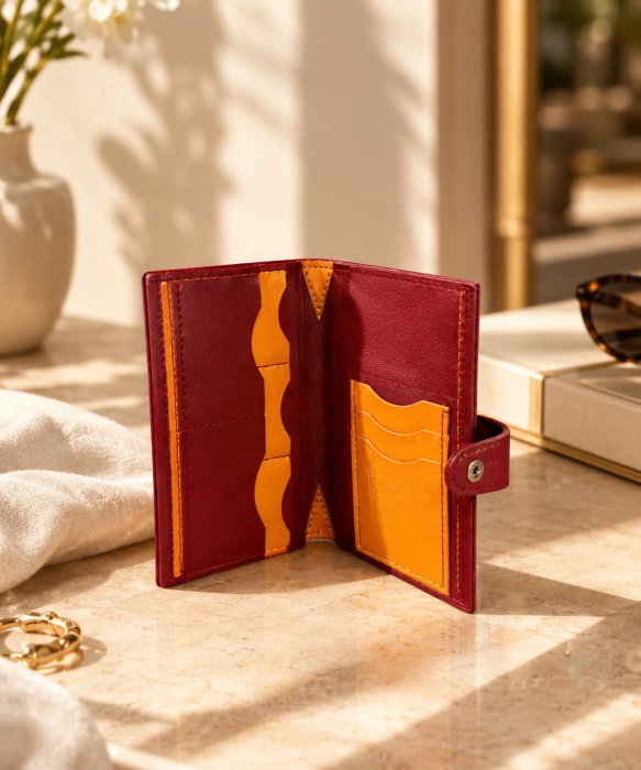 Portofel de Piele Lady Red-Orange [2]