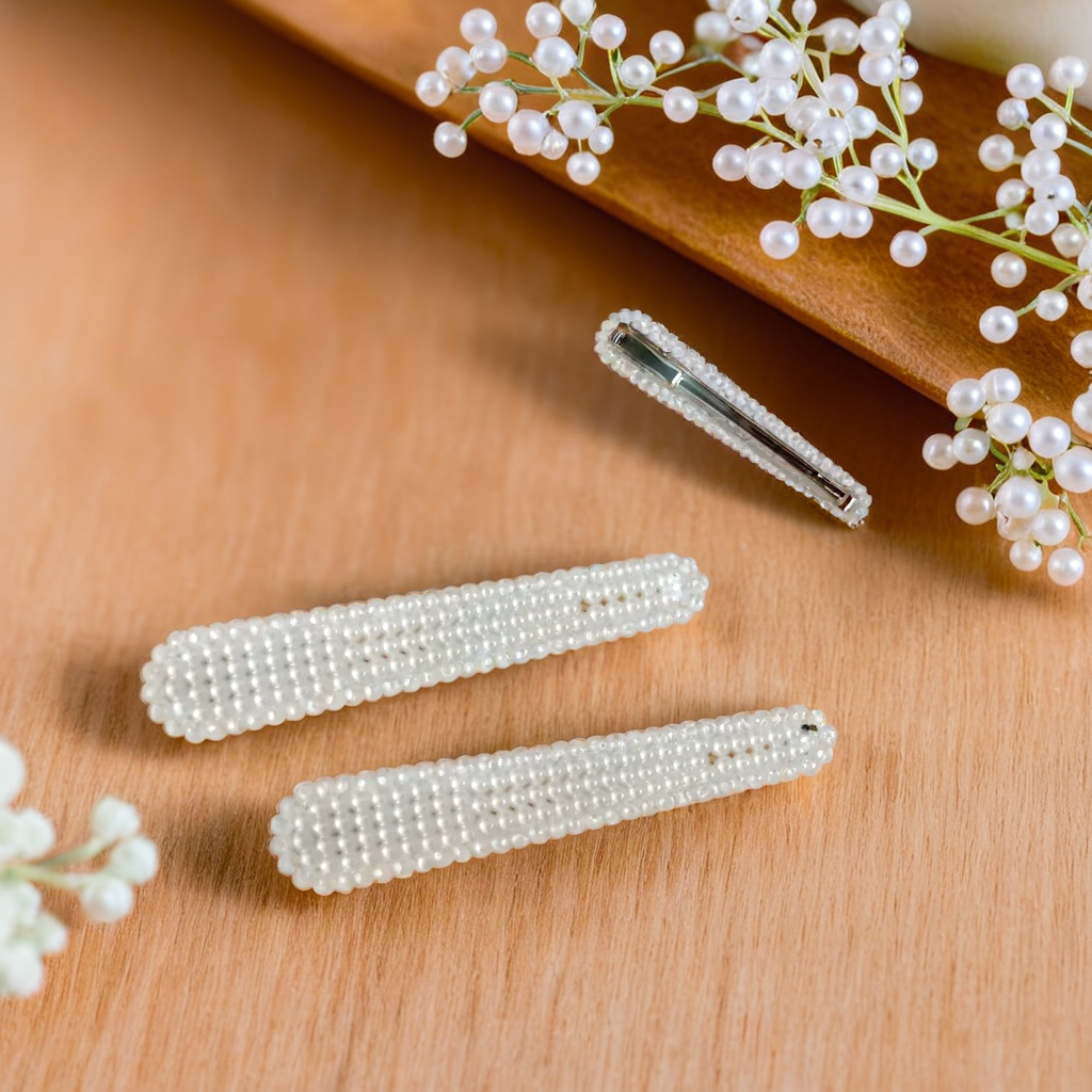 Set Clame de Par cu Perle Tip Lacrima [3]